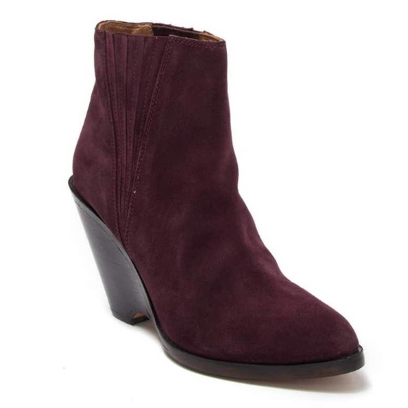 Seychelles Park Suede Wedge Bootie In Purple Size 8 New - Picture 2 of 14